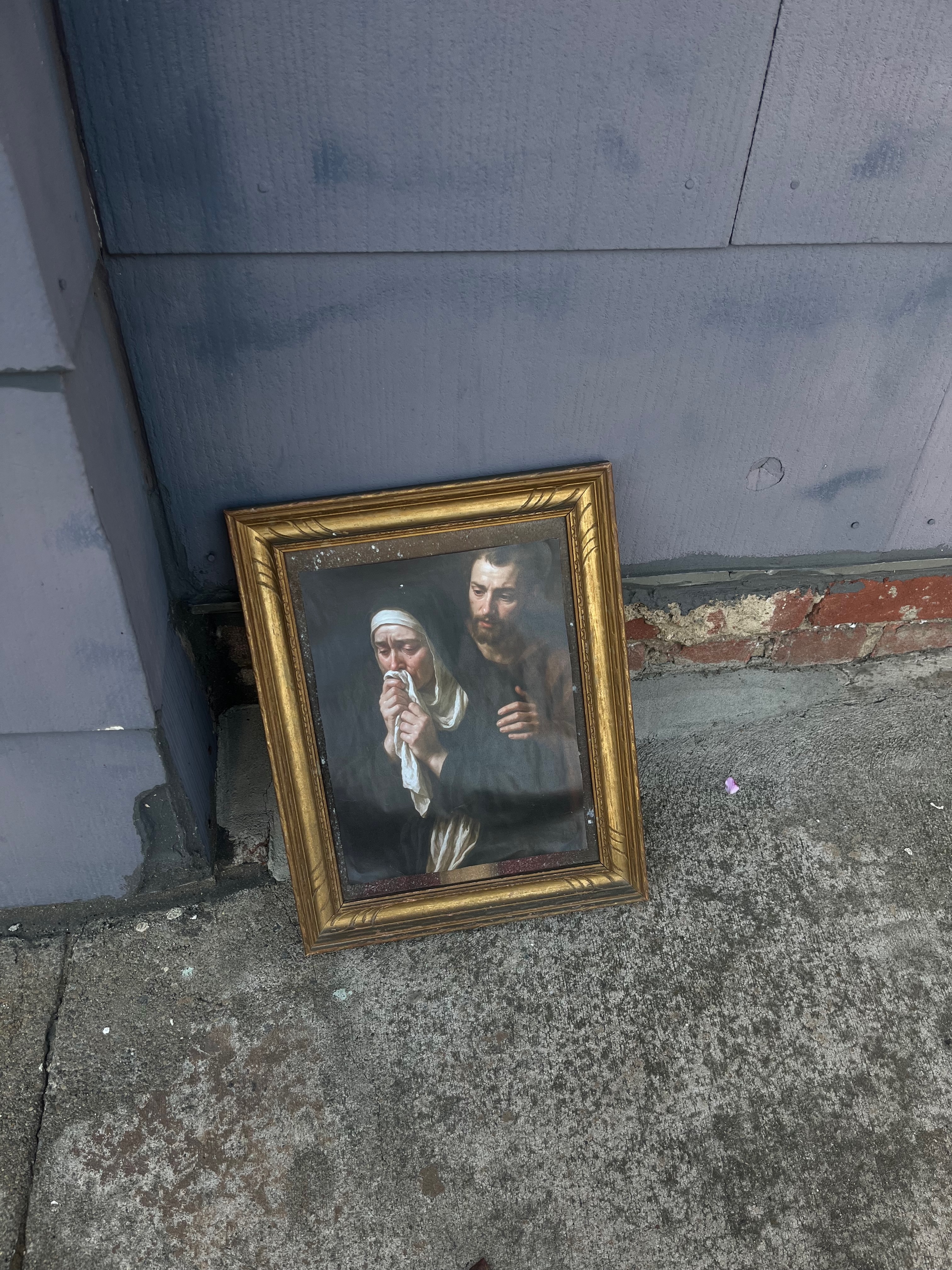 framed image on the side of the road